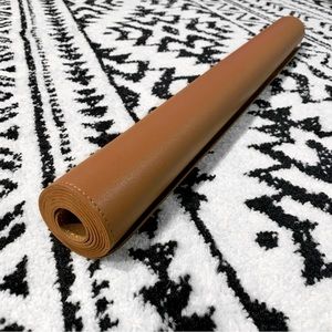 Brown Faux Leather Mat LRG